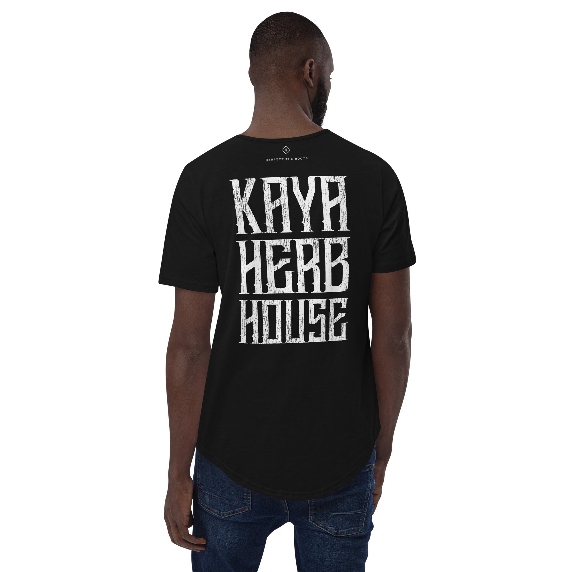 Men's Curved Hem T-Shirt Kaya Kingston White