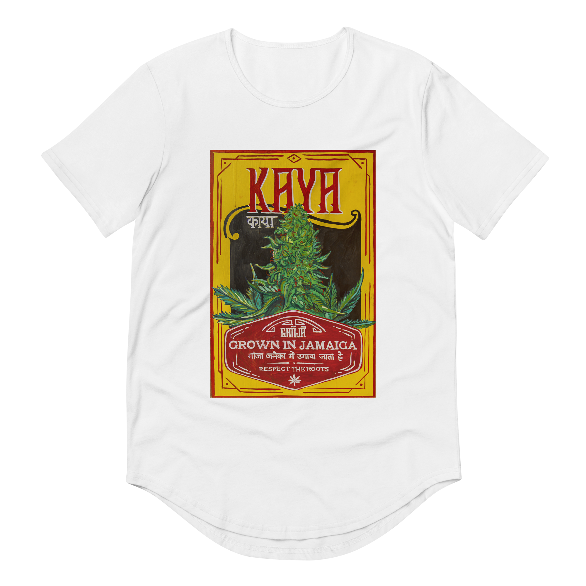 Men's Curved Hem T-Shirt Kaya Sanskrit