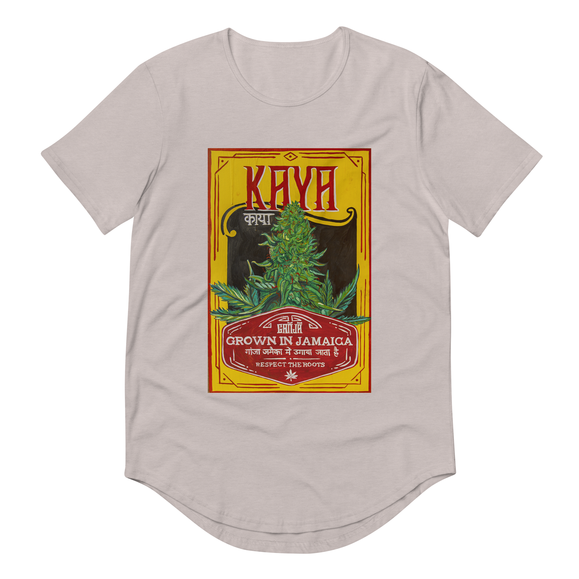 Men's Curved Hem T-Shirt Kaya Sanskrit