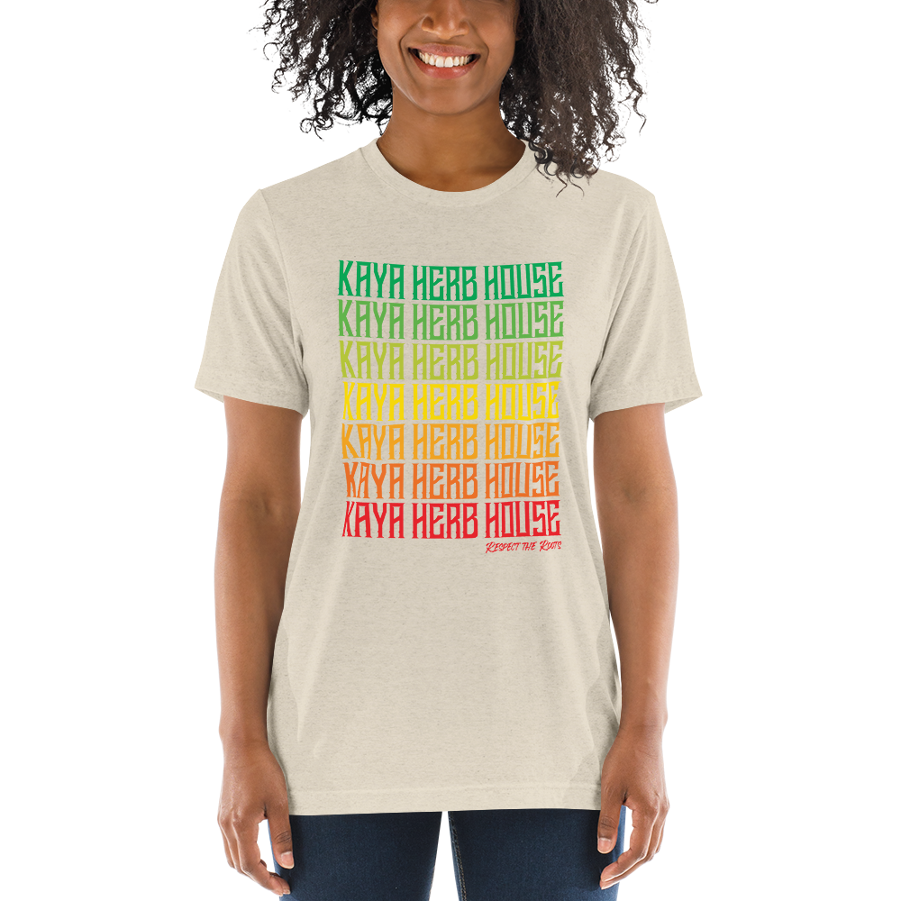 Unisex Rasta Colors "Kaya Herb House" Short Sleeve T-Shirt