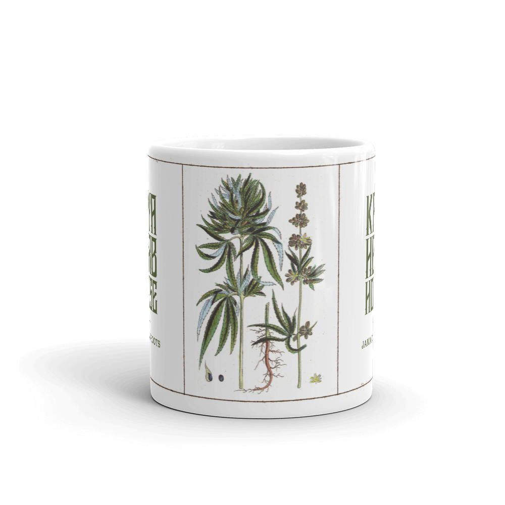 Kaya Botanical White glossy mug