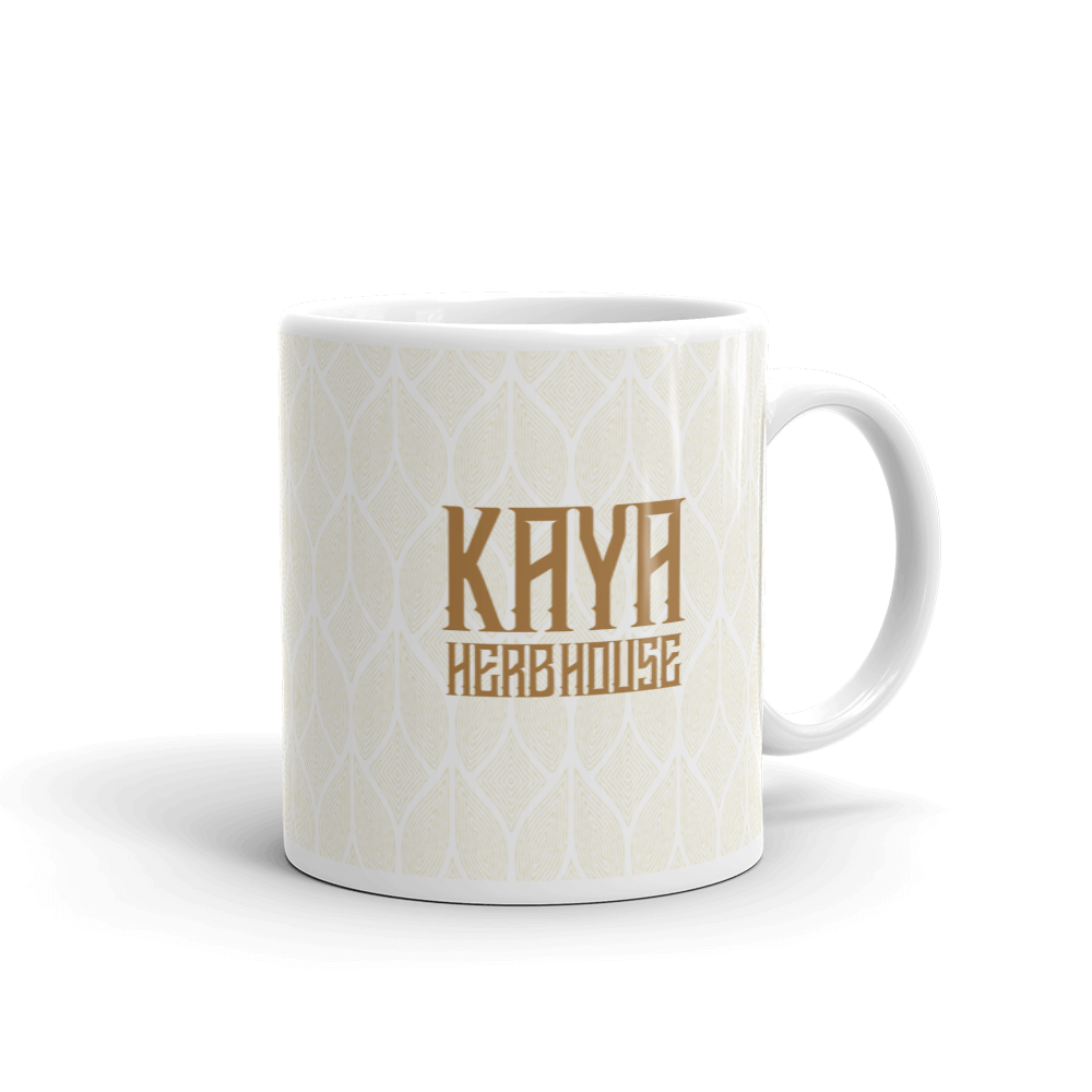 Kaya Seed White & Cream Glossy Mug